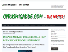 Tablet Screenshot of cyrusmigadde.com